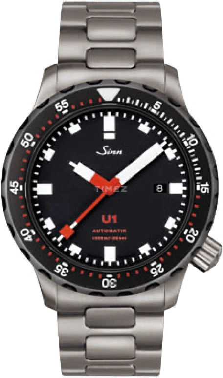 Sinn,Diving Watches 44mm,44mm,Stainless Steel,Black,Automatic,Day,38hours,1010,1010.040