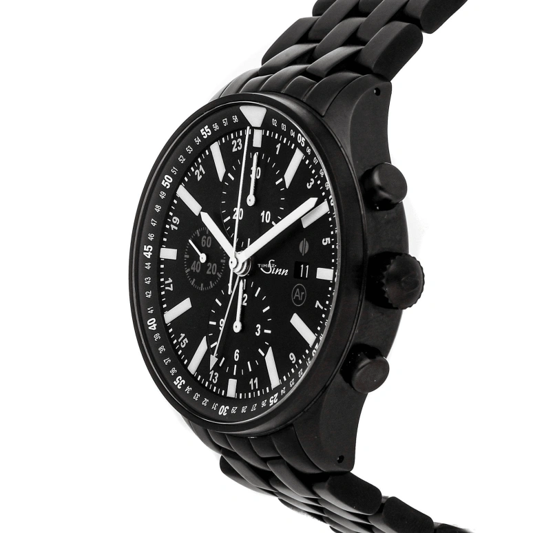 Sinn,Instrument Chronographs 44mm,44mm,Stainless Steel,Black,Automatic,Chronograph,Day,Dule Time,900,900.020