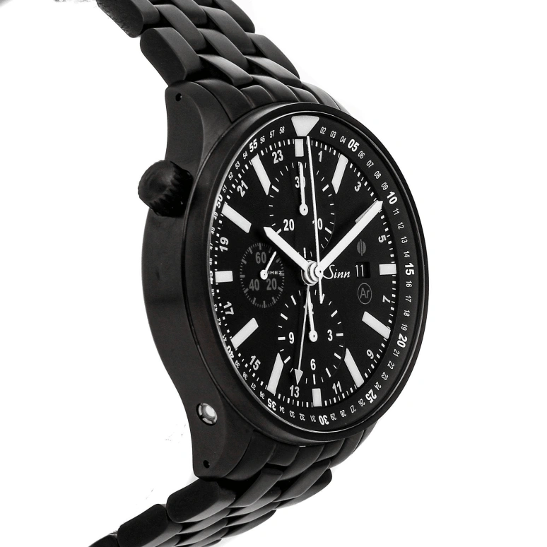Sinn,Instrument Chronographs 44mm,44mm,Stainless Steel,Black,Automatic,Chronograph,Day,Dule Time,900,900.020