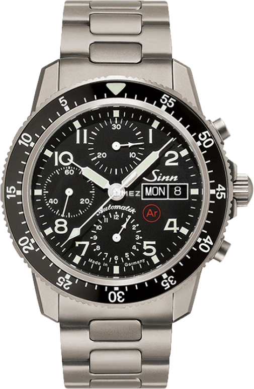 Sinn,Instrument Chronographs 41mm,41mm,Titanium,Black,Automatic,Chronograph,Date,Day,103 TI AR