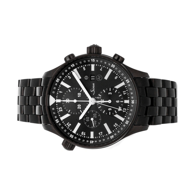 Sinn,Instrument Chronographs 44mm,44mm,Stainless Steel,Black,Automatic,Chronograph,Day,Dule Time,900,900.020