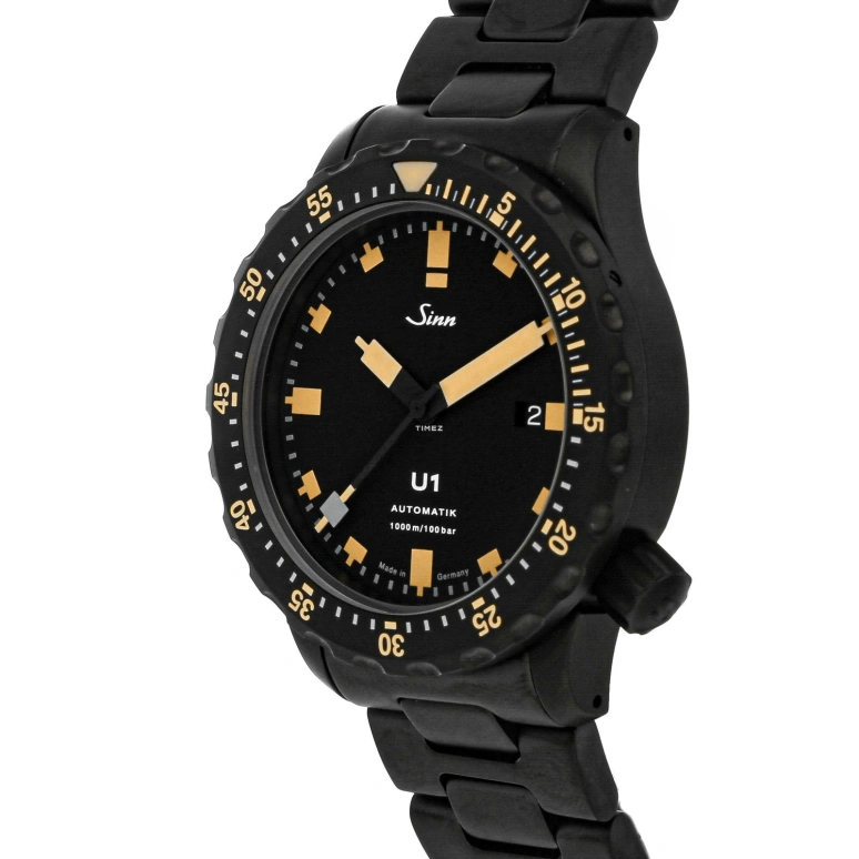 Sinn,Diving Watches 44mm,44mm,Stainless Steel,Black,Automatic,Day,38hours,1010,1010.023