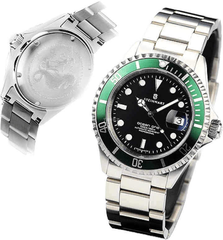 Steinhart,Diver 42mm,42mm,Stainless Steel,Black,Automatic,Day,42hours,T0205