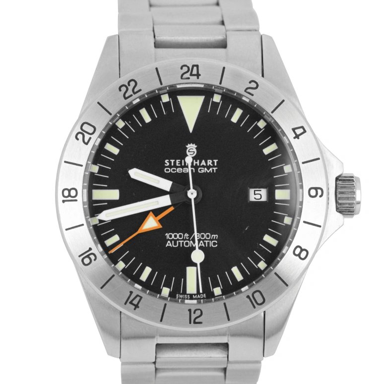 Steinhart,Diver 42mm,42mm,Stainless Steel,Black,Automatic,Day,Dule Time,T0211