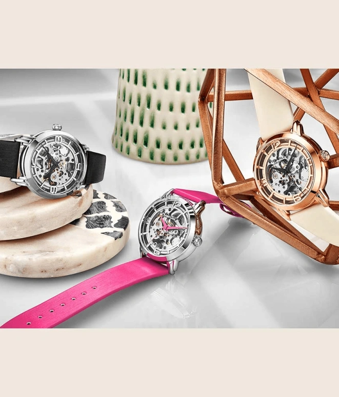 Stuhrling,Legacy 40mm,40mm,Stainless Steel,Silver,Rose Gold,Automatic,Hardlex,Round,3982,3982.5