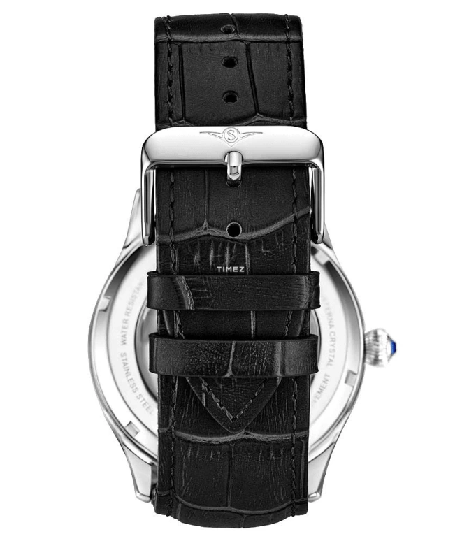 Stuhrling,Legacy 44mm,44mm,Stainless Steel,Black,Automatic,Dule Time,Day / Night Indication,3921,3921.1