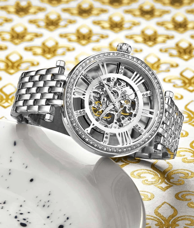 Stuhrling,Legacy 38mm,38mm,Stainless Steel,Silver,Automatic,Hardlex,Round,3944,3944.1