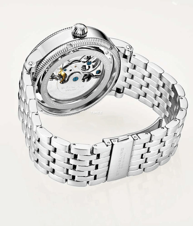 Stuhrling,Legacy 48mm,48mm,Stainless Steel,Silver,Automatic,Dule Time,Day / Night Indication,3922,3922.1