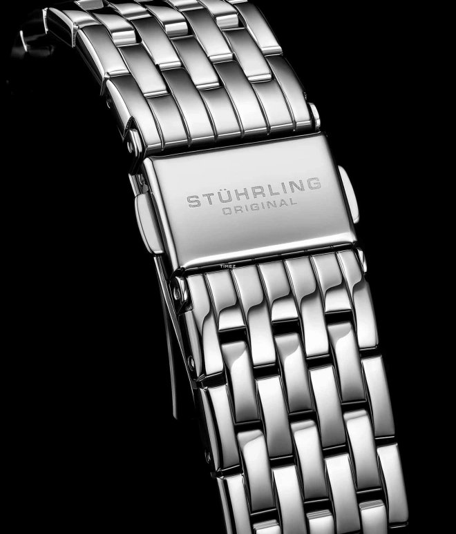 Stuhrling,Legacy 38mm,38mm,Stainless Steel,Silver,Automatic,Hardlex,Round,3944,3944.1