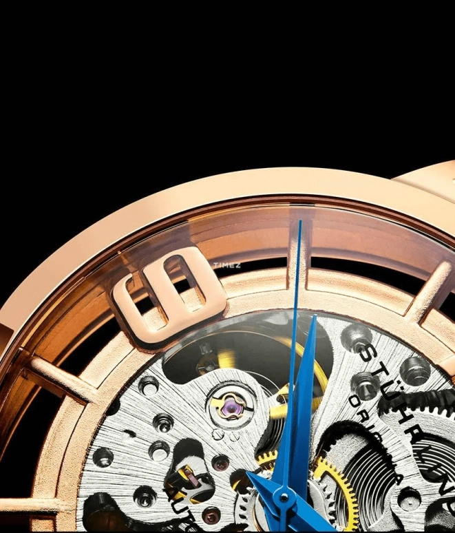 Stuhrling,Legacy 42mm,42mm,Stainless Steel,Rose Gold,Silver,Automatic,Hardlex,Round,3964,3964.3