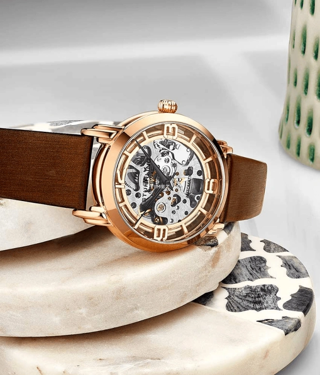 Stuhrling,Legacy 40mm,40mm,Stainless Steel,Silver,Rose Gold,Automatic,Hardlex,Round,3982,3982.6