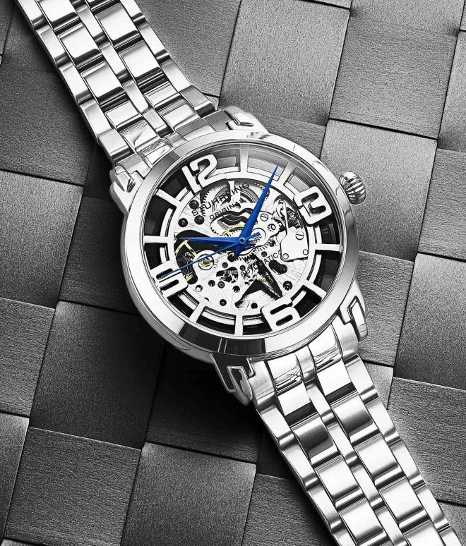 Stuhrling,Legacy 42mm,42mm,Stainless Steel,Silver,Automatic,Hardlex,Round,3964,3964.1