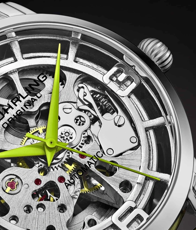 Stuhrling,Legacy 40mm,40mm,Stainless Steel,Silver,Automatic,Hardlex,Round,3982,3982.2
