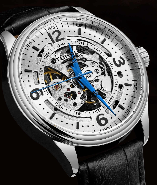 Stuhrling,Legacy 42mm,42mm,Stainless Steel,Silver,Automatic,Hardlex,Round,3947,3947.1