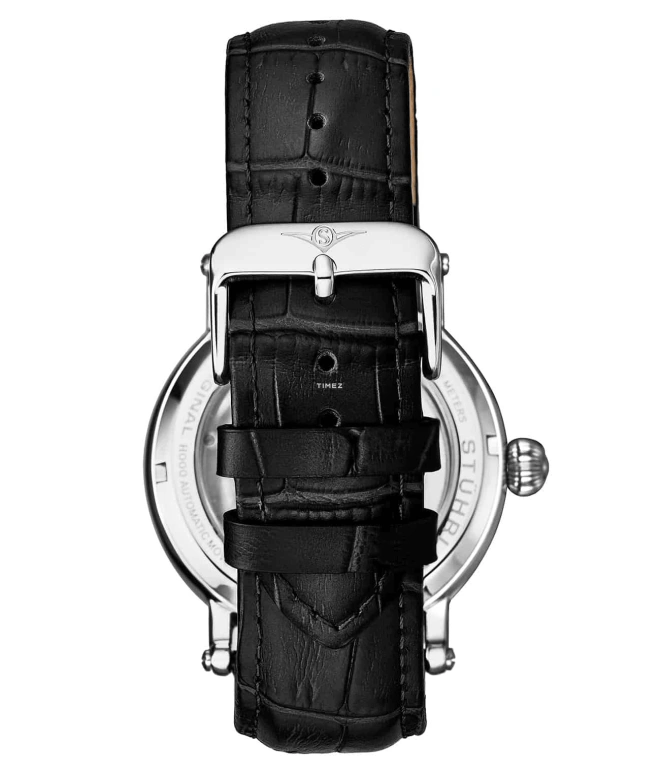 Stuhrling,Legacy 43mm,43mm,Stainless Steel,Black,Automatic,Dule Time,Day / Night Indication,4000,4000.2