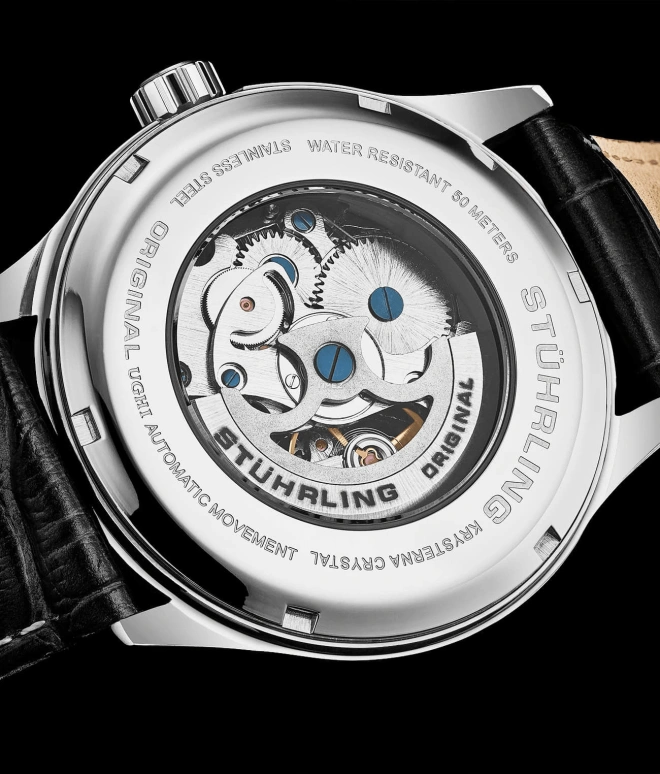 Stuhrling,Legacy 42mm,42mm,Stainless Steel,Silver,Automatic,Hardlex,Round,3947,3947.1