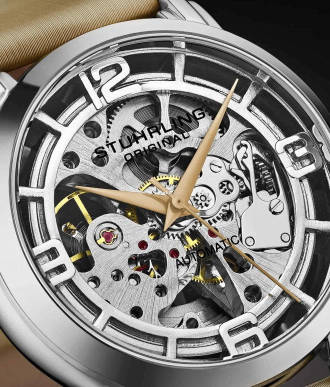 Stuhrling,Legacy 40mm,40mm,Stainless Steel,Silver,Automatic,Hardlex,Round,3982,3982.1