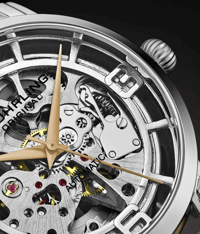 Stuhrling,Legacy 40mm,40mm,Stainless Steel,Silver,Automatic,Hardlex,Round,3982,3982.1