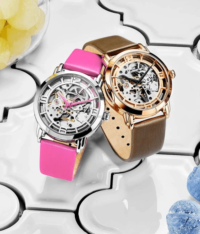 Stuhrling,Legacy 40mm,40mm,Stainless Steel,Silver,Rose Gold,Automatic,Hardlex,Round,3982,3982.6