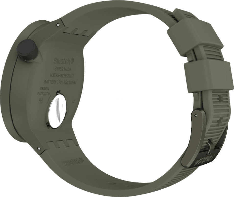 Swatch,THE BOLD 47mm,47mm,Plastic,Green,Sapphire,Crystal Glass,SO27M105
