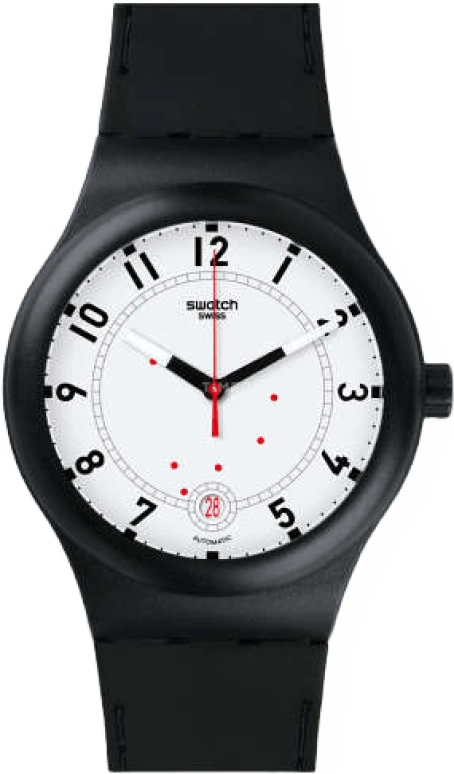 Swatch,Sistem 51 42mm,42mm,Plastic,White,Automatic,Day,90hours,SUTB402