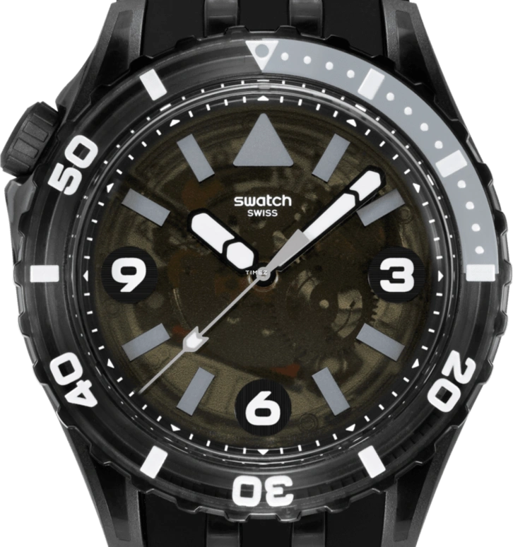 Swatch,SCUBAQUA 44x515mm,44x515mm,Bio-sourced,Bioceramic,Black,Quartz,Round,SSCU09B100