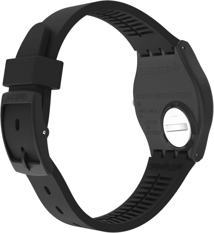 Swatch,Originals 39.20mm,39.20mm,Plastic,Black,Sapphire,Crystal Glass,Closed,GB757