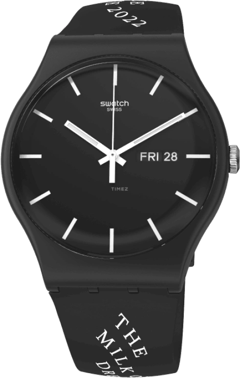 Swatch,Originals 41mm,41mm,Plastic,Black,SUOB720R