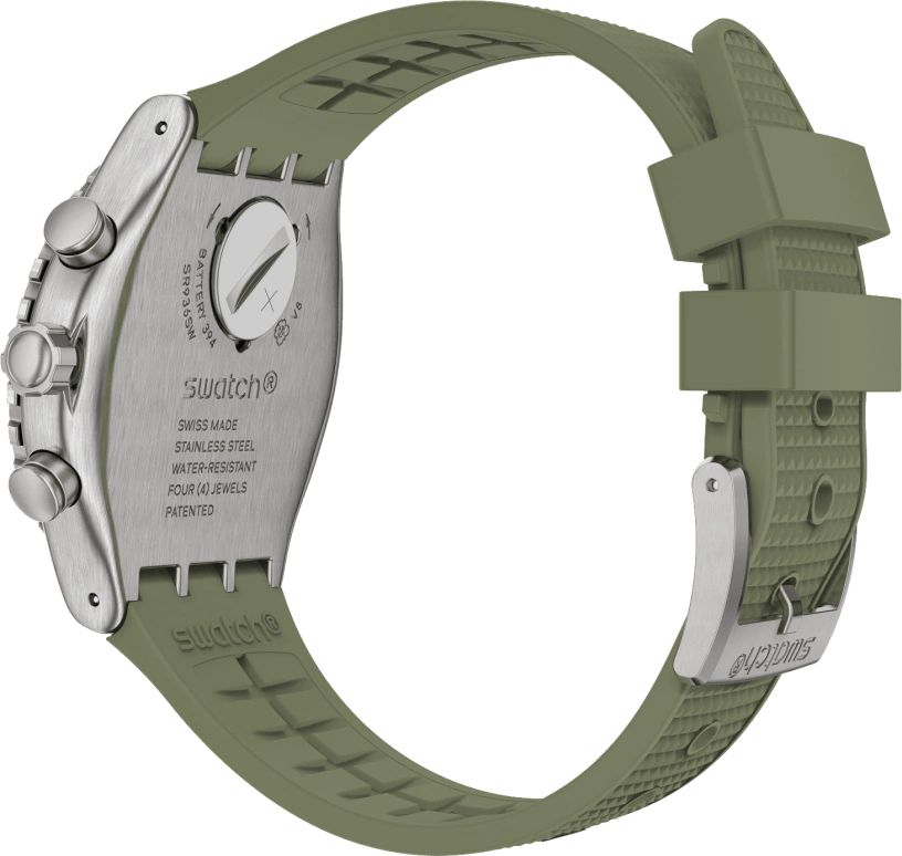 Swatch,IRONY 43mm,43mm,Stainless Steel,Green,YVS488