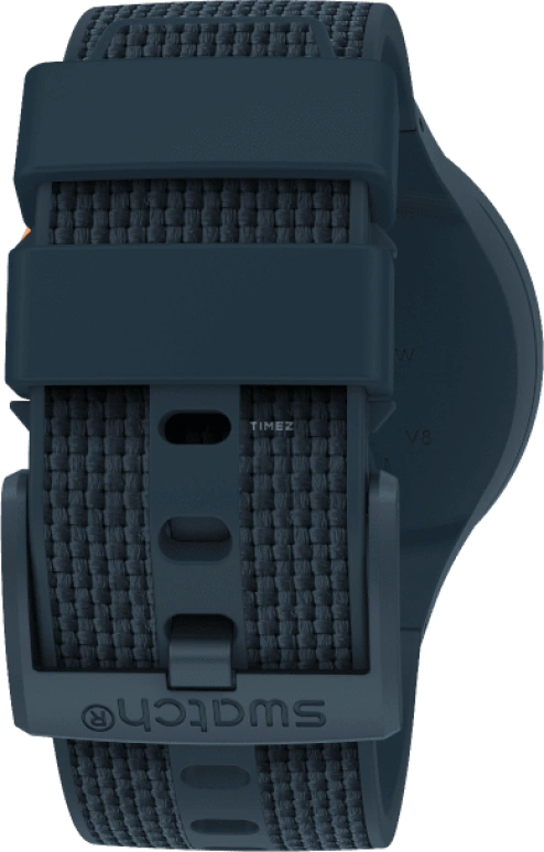 Swatch,THE BOLD 47mm,47mm,Plastic,Blue,Sapphire,Crystal Glass,Closed,SO27N107