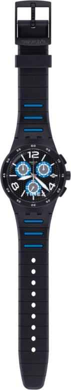 Swatch,Originals 42mm,42mm,Plastic,White,Black,Quartz,Chronograph,Day,SUSB410