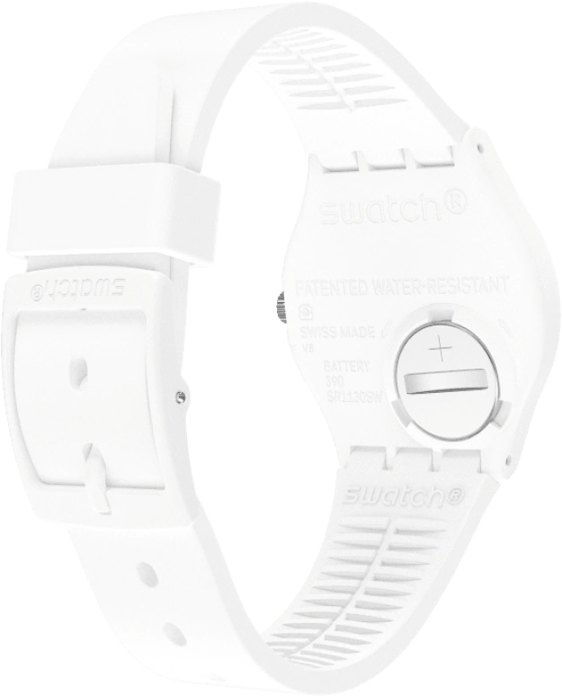 Swatch,Originals 39.20mm,39.20mm,Plastic,White,Sapphire,Crystal Glass,GW716
