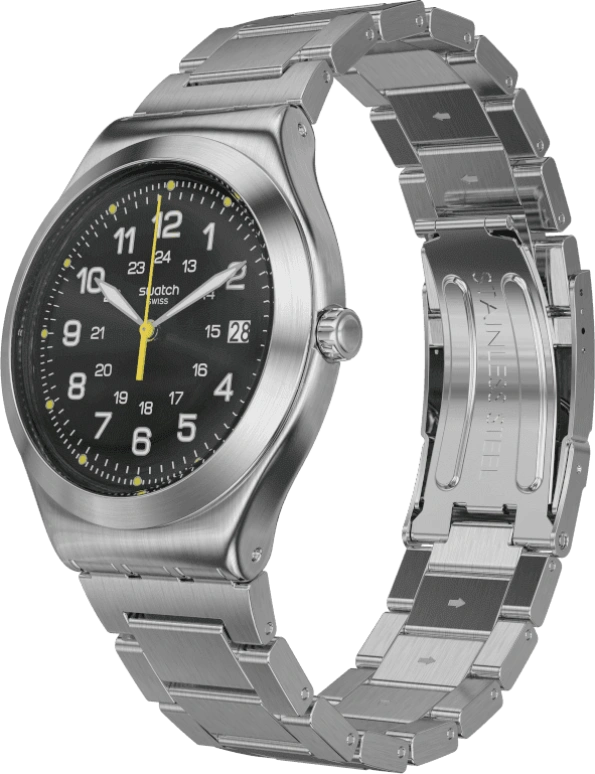 Swatch,IRONY 42.70mm,42.70mm,Stainless Steel,Black,YWS439G