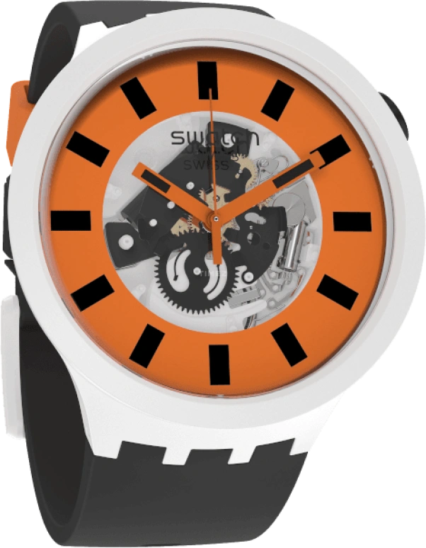 Swatch,THE BOLD 47mm,47mm,Bioceramic,Ceramic,Orange,SB03M104
