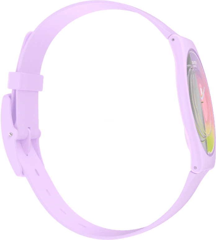 Swatch,SKIN 34mm,34mm,Ceramic,Multi-Color,Quartz,Round,Pink,SS09V101