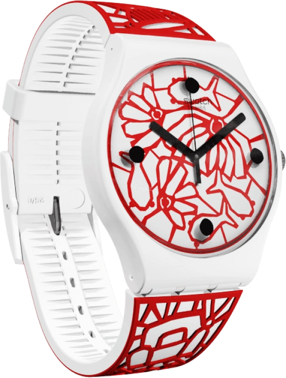 Swatch,Originals 41mm,41mm,Plastic,White,Closed,SUOZ259C