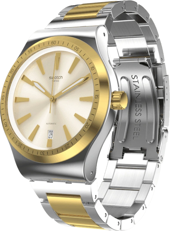 Swatch,IRONY 42mm,42mm,Gold,Open,YIS429G