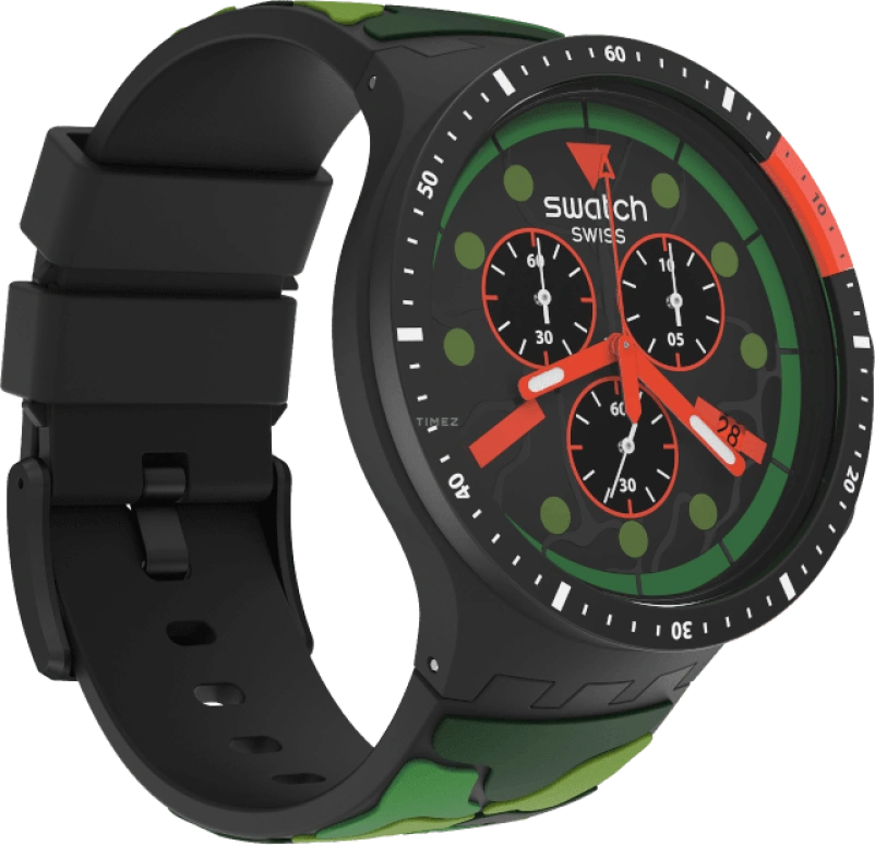 Swatch,THE BOLD 47mm,47mm,Plastic,Black,SB02B409