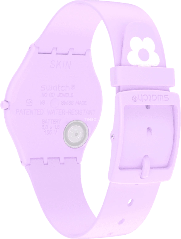 Swatch,SKIN 34mm,34mm,Ceramic,Multi-Color,Quartz,Round,Pink,SS09V101