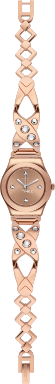 Swatch,IRONY 25mm,25mm,Stainless Steel,Gold,Quartz,Tonneau,Rose Gold,YSG165G