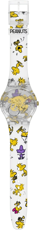 Swatch,Originals 41mm,41mm,Plastic,White,Quartz,Tonneau,Transparent,SUOK146,SUOK146-003