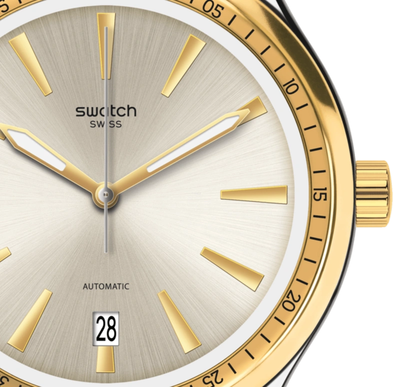 Swatch,IRONY 42mm,42mm,Gold,Open,YIS429G