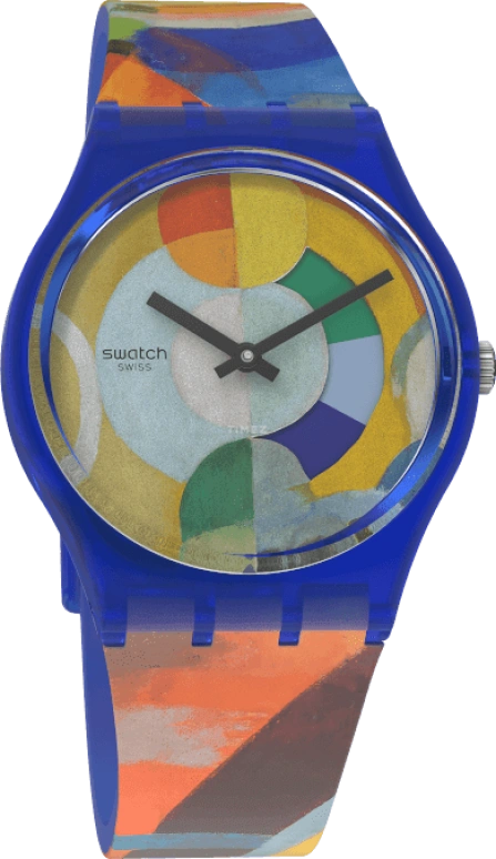 Swatch,Originals 34mm,34mm,Plastic,Multi-Color,Quartz,Sapphire,Crystal Glass,Round,GZ712