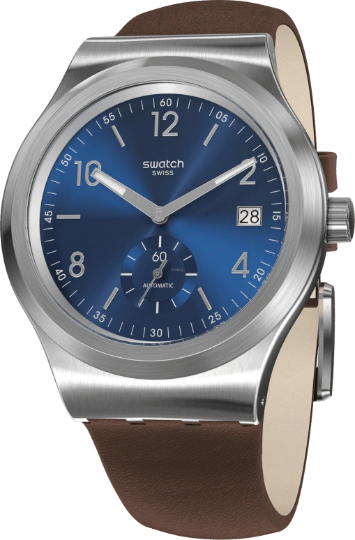 Swatch,IRONY 42mm,42mm,Stainless Steel,Blue,Open,SY23S410