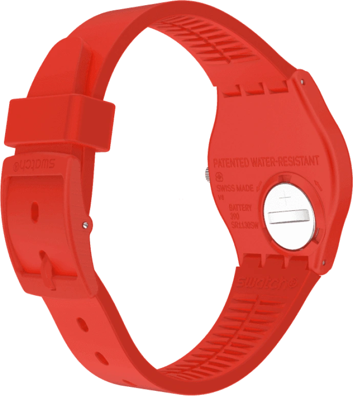 Swatch,Originals 34mm,34mm,Plastic,Red,GR183