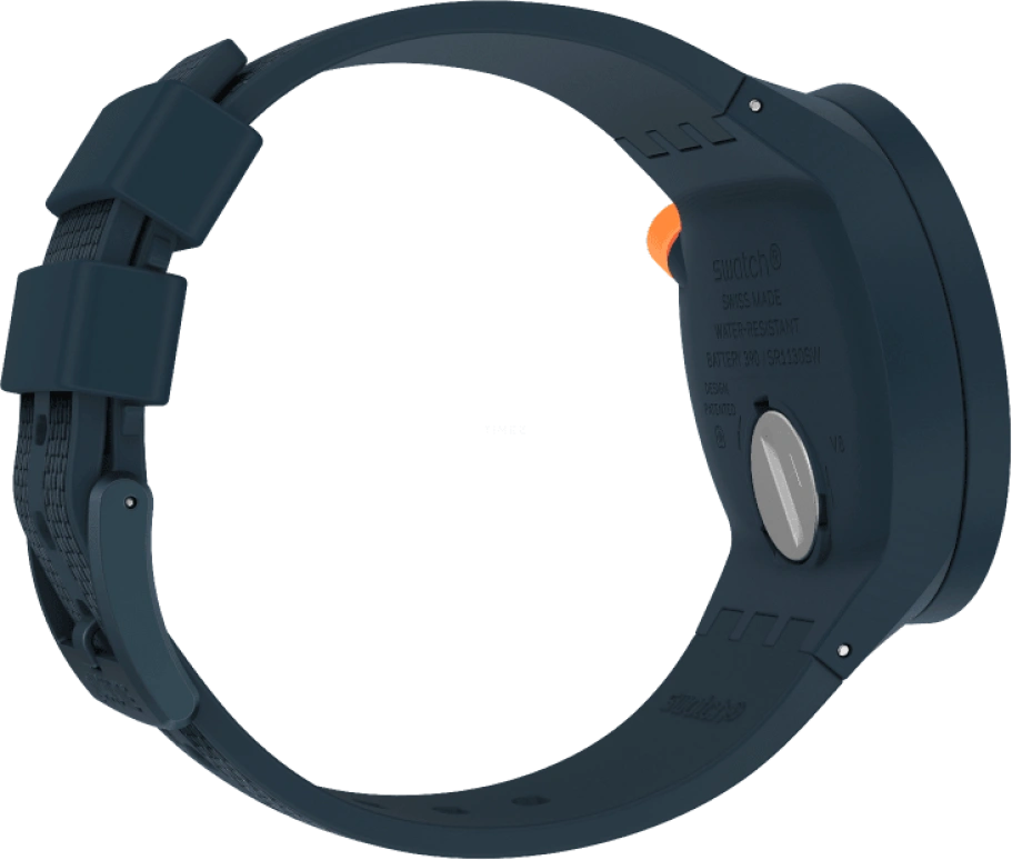 Swatch,THE BOLD 47mm,47mm,Plastic,Blue,Sapphire,Crystal Glass,Closed,SO27N107
