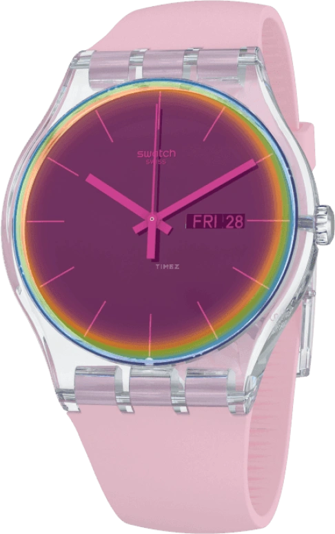 Swatch,Originals 41mm,41mm,Plastic,Pink Red,Red,SUOK710