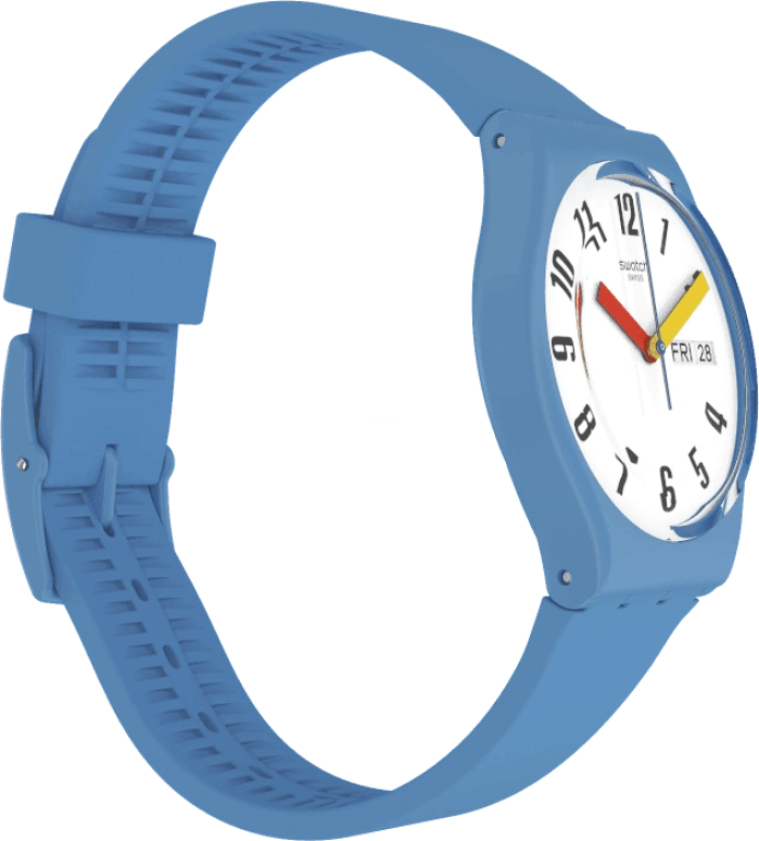 Swatch,Originals 34mm,34mm,Plastic,White,Quartz,Date,Day,GS703