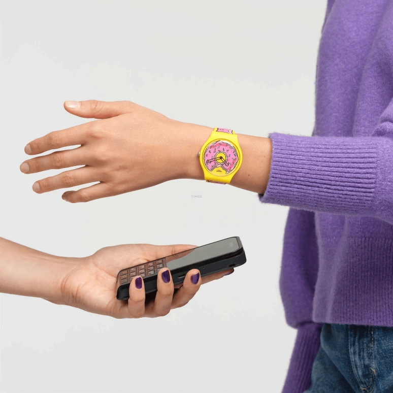 Swatch,Other 41mm,41mm,Bio-sourced,Pink,Yellow,Quartz,Round,Yellow,SO29Z129,SO29Z129-5300