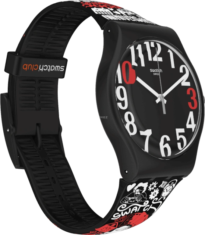 Swatch,Originals 41mm,41mm,Plastic,Black,SUOZ322